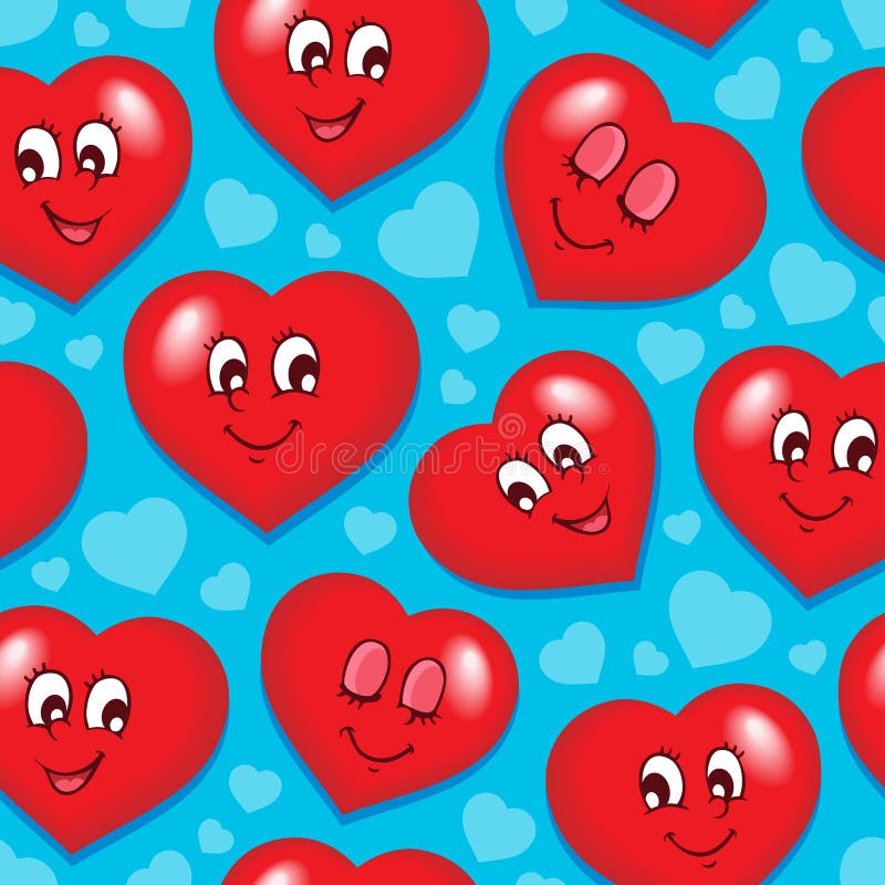 Seamless background with hearts 7