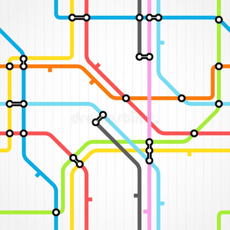 Seamless background of metro vector illustration
