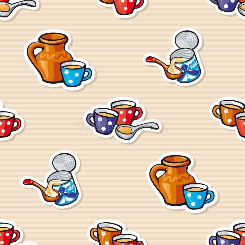 Seamless Background Milk And Condensed Milk Stock Image Image of