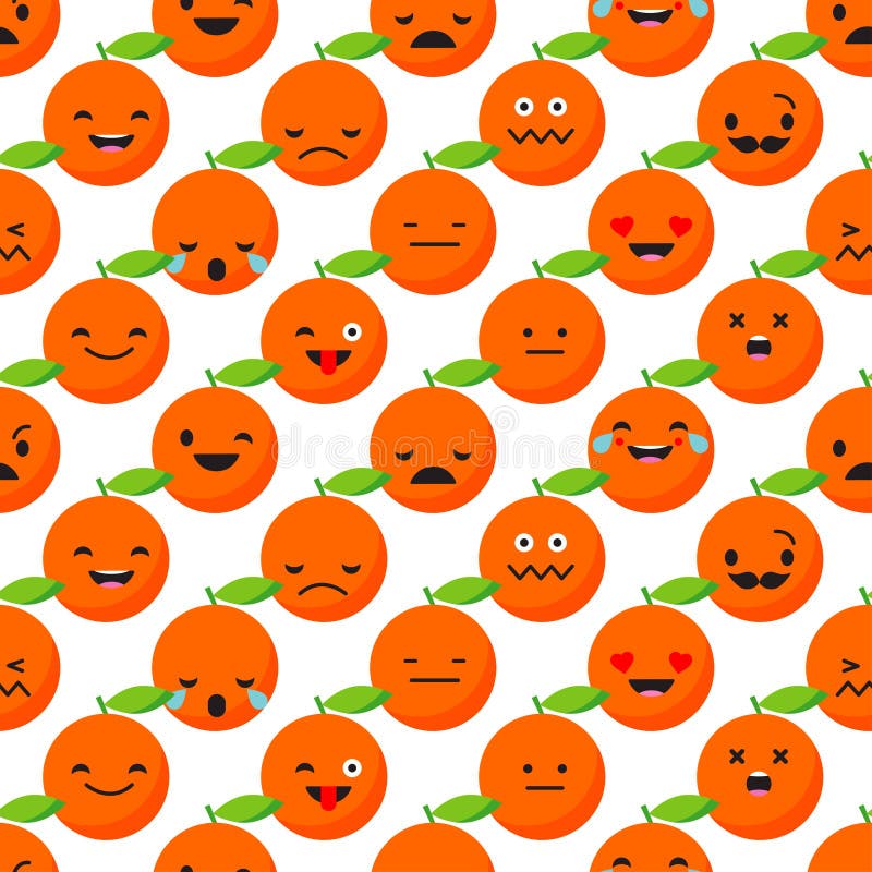 Cartoon Oranges With Emotions Stock Vector Illustration of fruit
