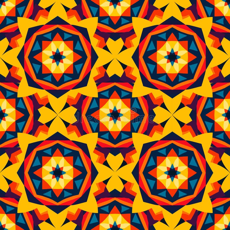 Abstract geometric kaleidoscope pattern. stock illustration
