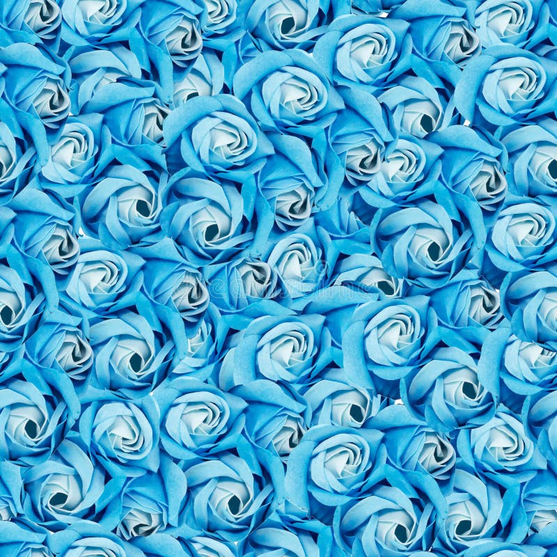 Seamless Background. Pattern of a Lot of Blue Roses Stock Image Image