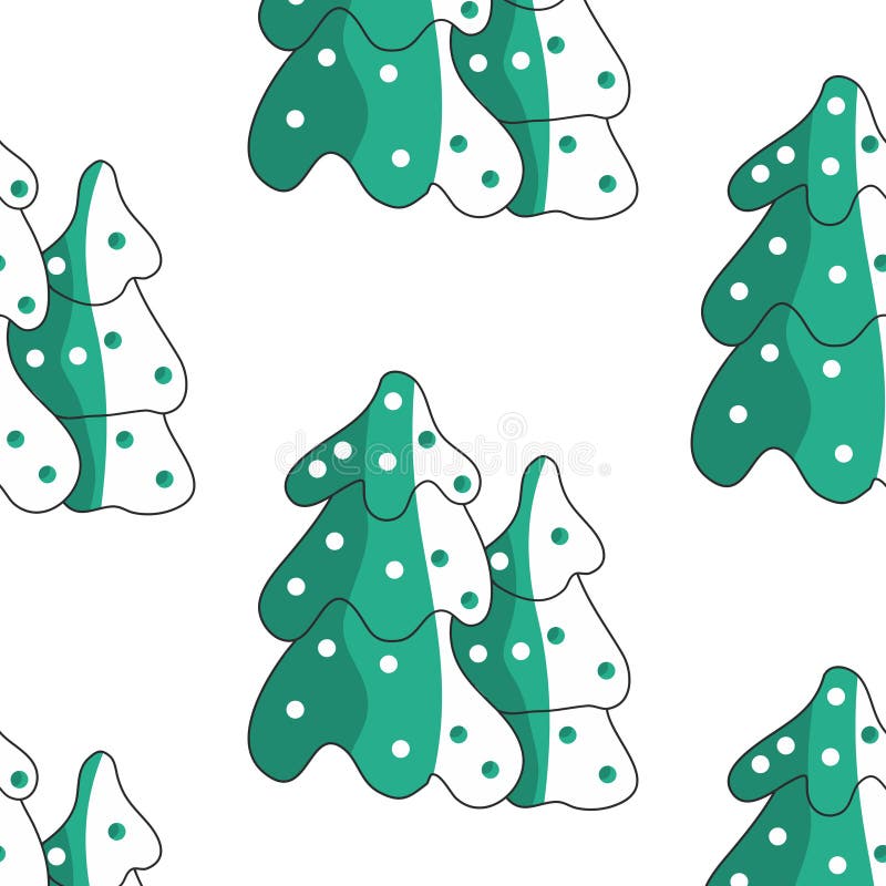 Seamless background pattern. Vector illustration, motives for kids, color patterns, christmas trees royalty free illustration