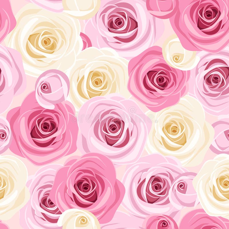 Seamless Background Pink White Roses Stock Illustrations 10,584 Seamless Background Pink White