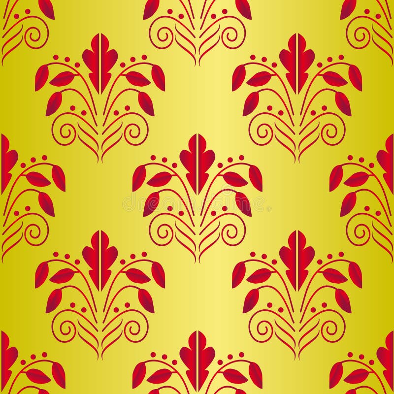 Seamless background of red and gold