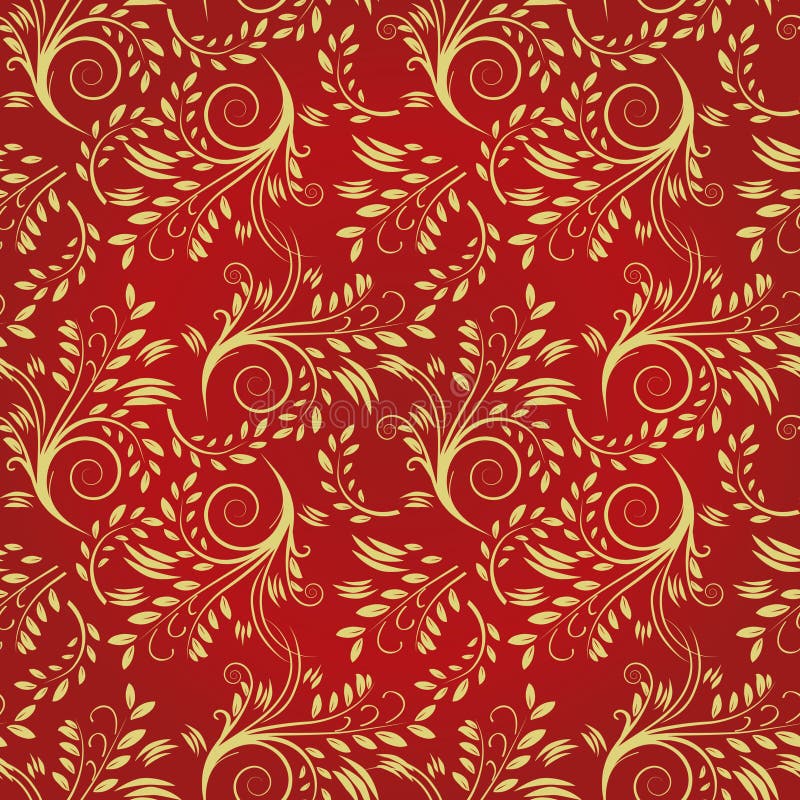 Seamless background of red and gold