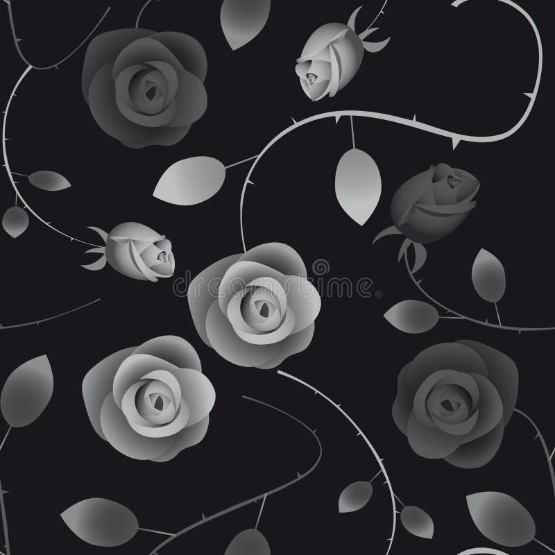 Seamless background with roses