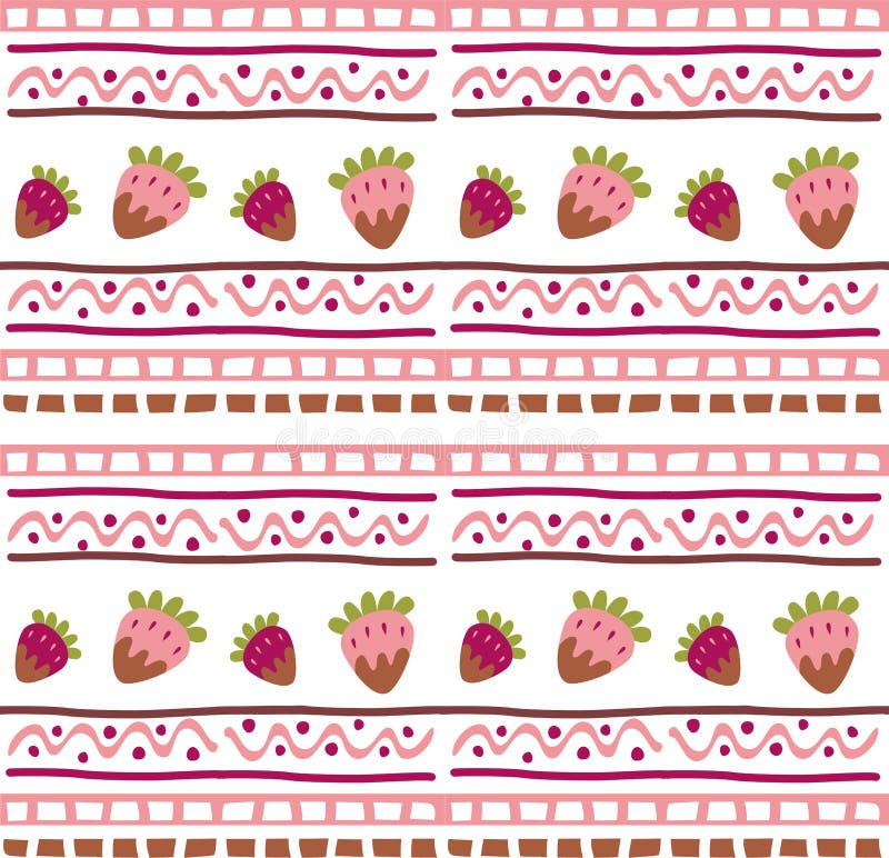 Seamless background of a sweet strawberry vector illustration