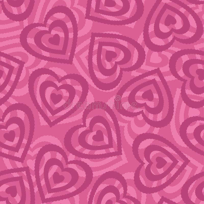 Seamless background, Valentine hearts