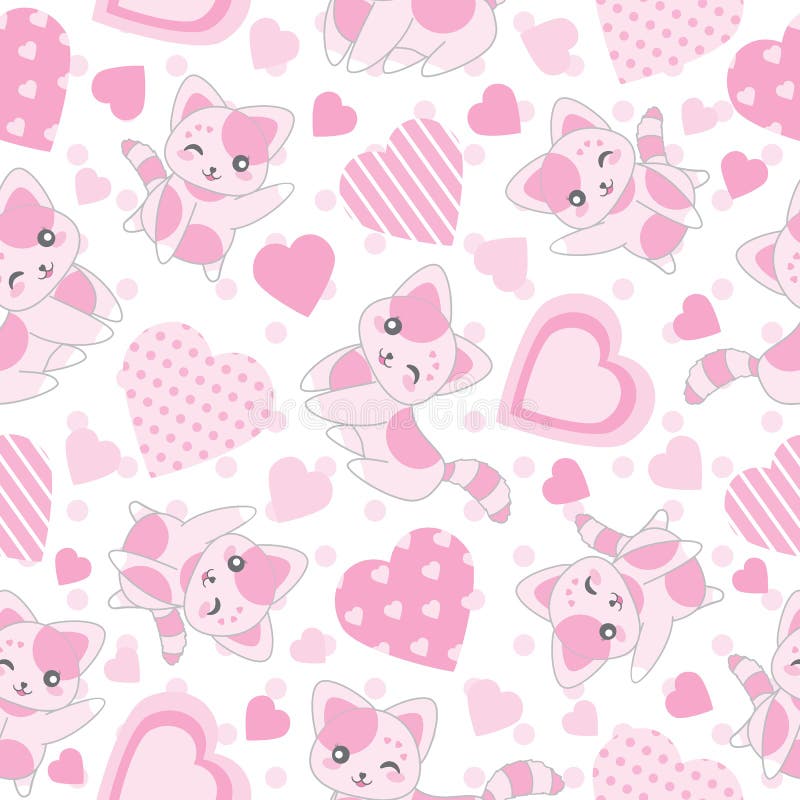Purr Pink Cat Wallpaper |Wallpaper And Borders |The Mural Store