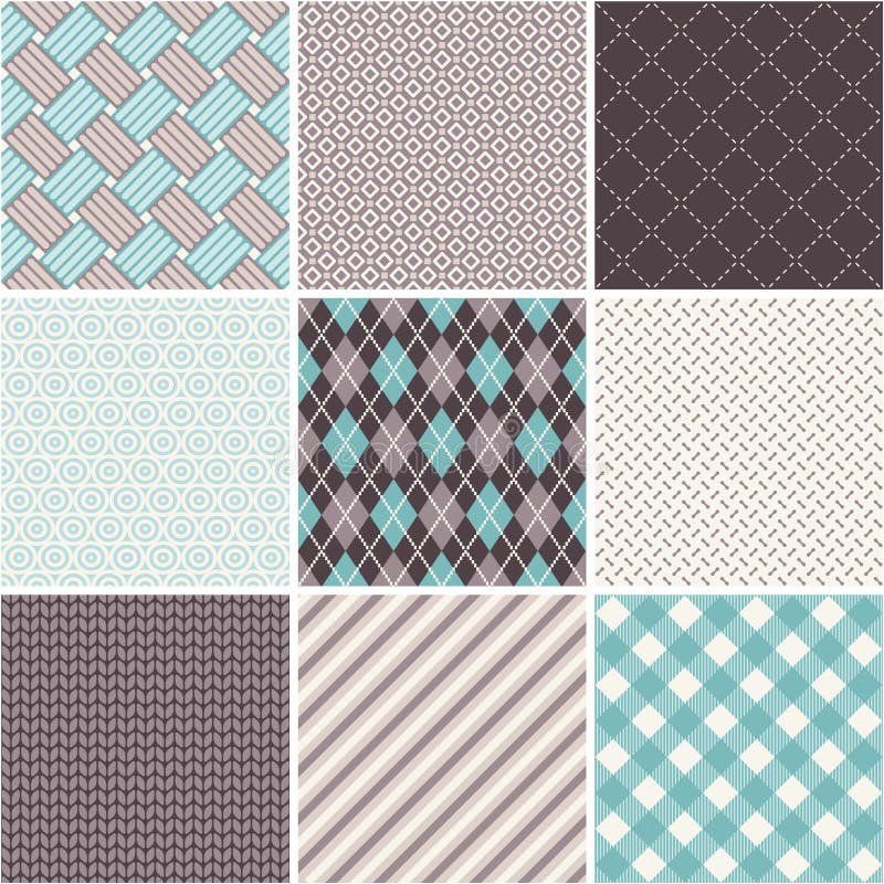 Seamless backgrounds collection vector illustration