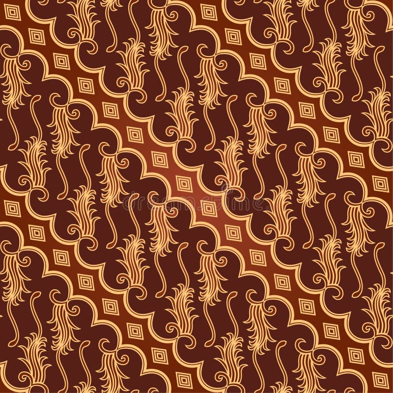 Seamless Batik  Parang  Barong  Pattern Stock Vector 