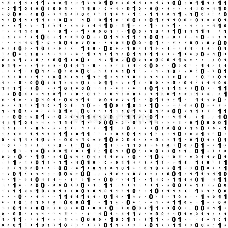 Seamless Binary Code Background Stock Vector - Illustration of ...