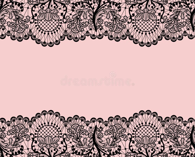 Seamless black lace stock vector. Illustration of vertical - 200871889