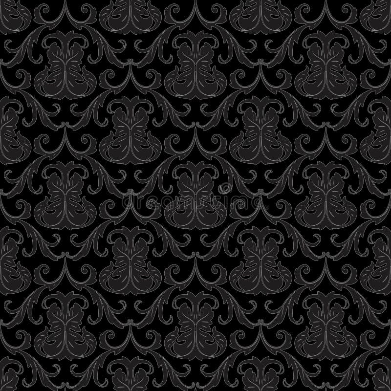 Seamless black wallpaper pattern