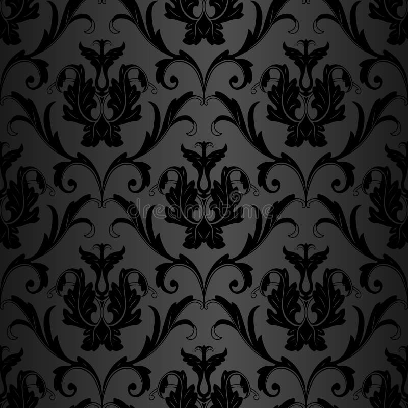 Seamless black wallpaper pattern