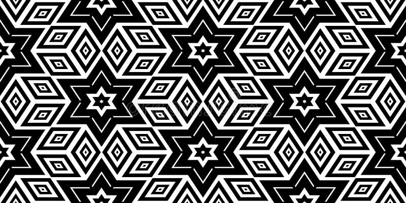 Seamless Black and White Geometric Pattern royalty free illustration