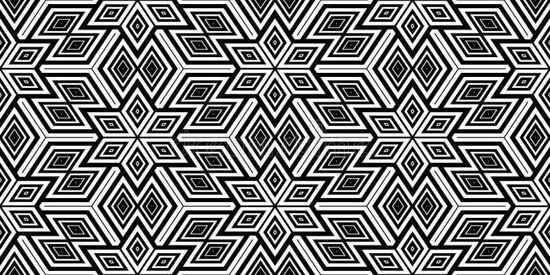 Seamless Black and White Geometric Pattern royalty free illustration