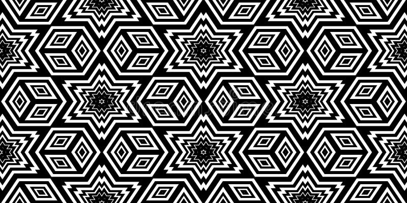 Seamless Black and White Geometric Pattern royalty free illustration