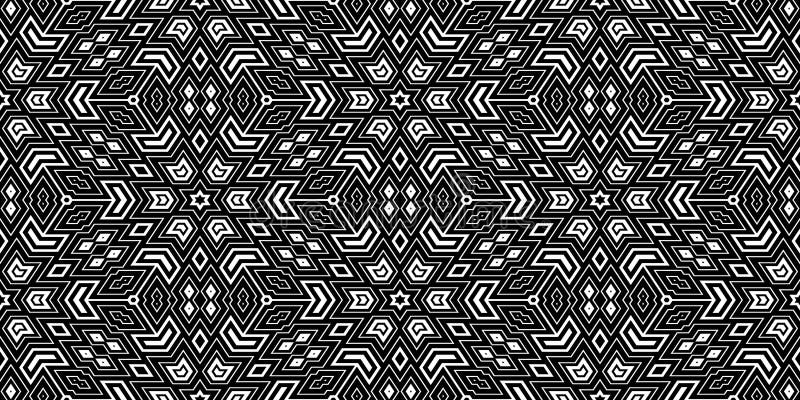 Seamless Black and White Geometric Pattern royalty free illustration