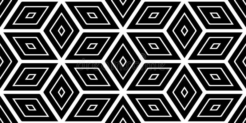 Seamless Black and White Geometric Pattern royalty free illustration