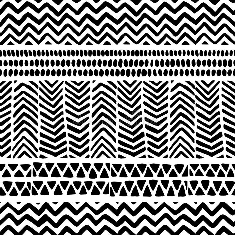 Vector Modern Seamless Geometry Pattern Chevron, Black and White ...