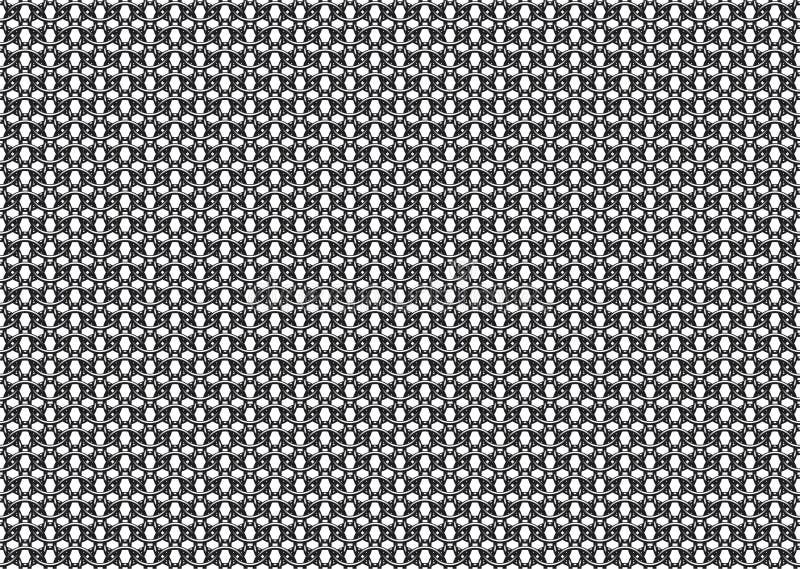 Seamless pattern of european `6 in 1` chain mail