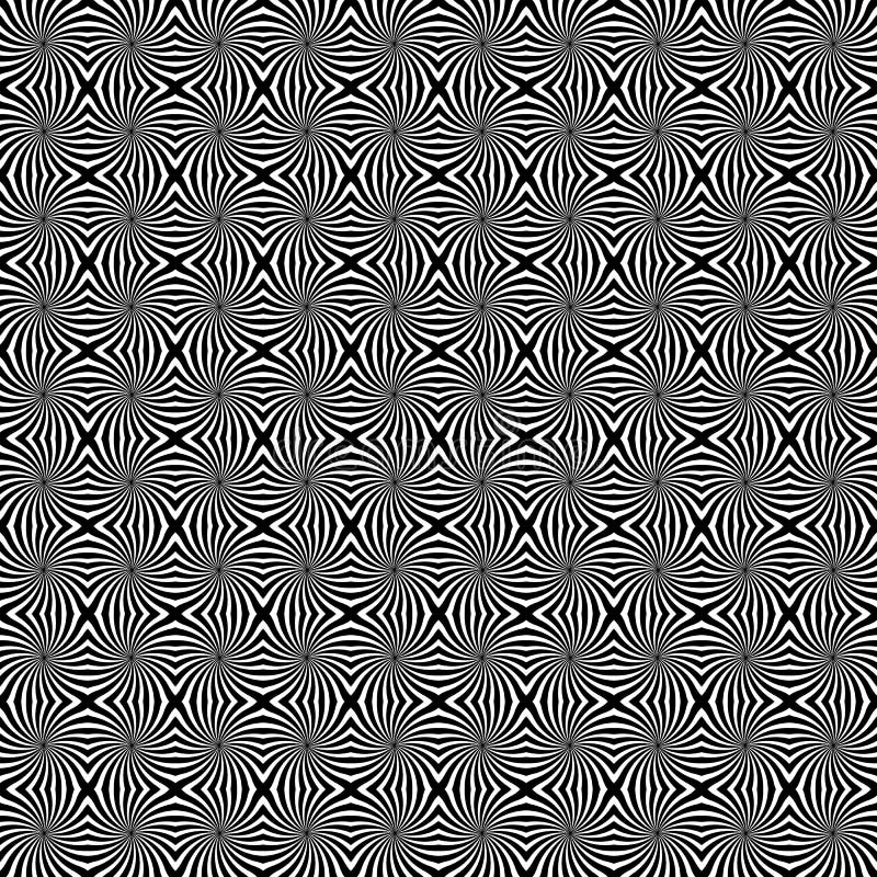 Seamless Black and White Pattern Illusion Stock Vector - Illustration ...