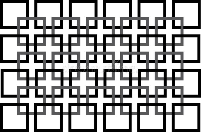 Seamless black-and-white pattern with square