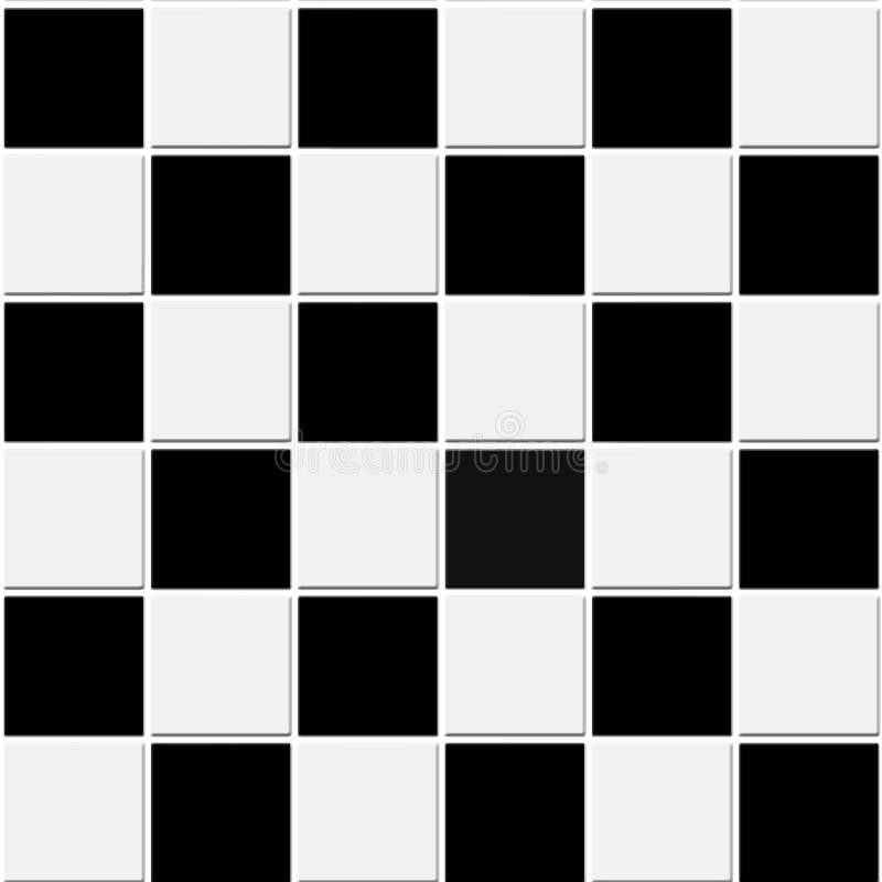 Seamless black and white tiles texture