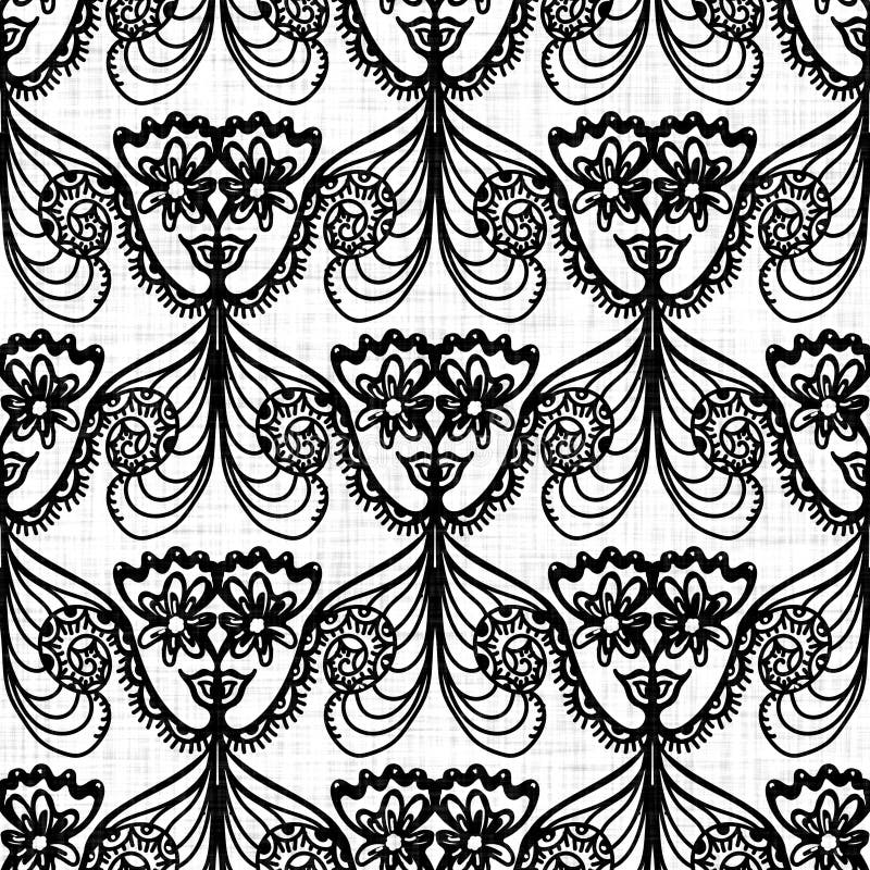 277 Seamless Floral Doodle Black White Stock Photos - Free & Royalty ...