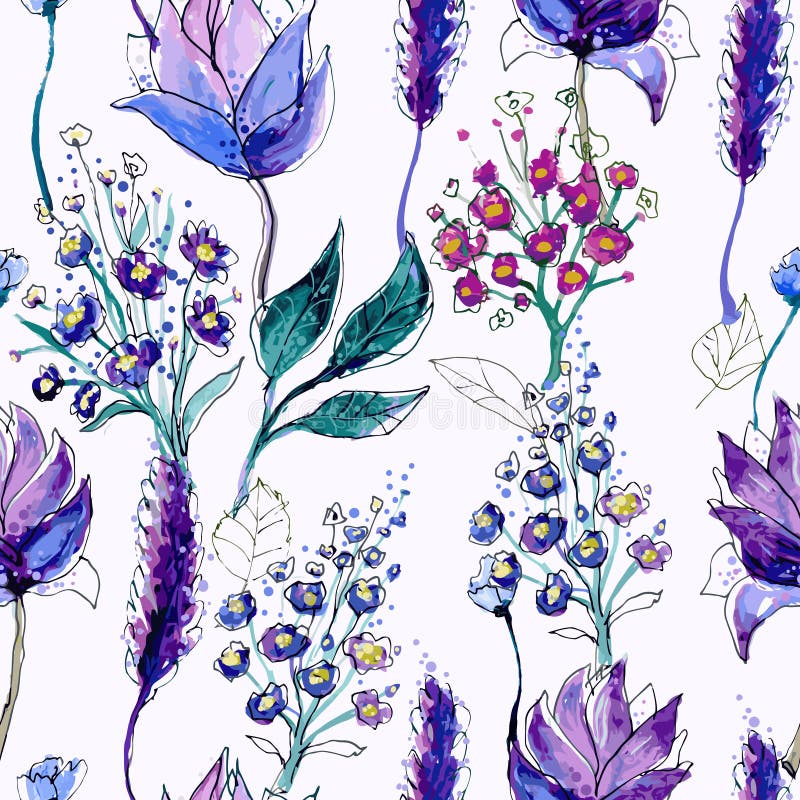 seamless blom- modell stock illustrationer seamless blom- modell stock illustrationer