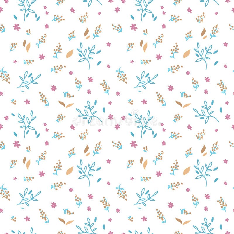 seamless blom- modell Utdragna klottersidor för hand, brances och blommabakgrund Papper för naturvårinpackning vektor f?r gator f stock illustrationer seamless blom- modell Utdragna klottersidor för hand, brances och blommabakgrund Papper för naturvårinpackning vektor f?r gator f stock illustrationer