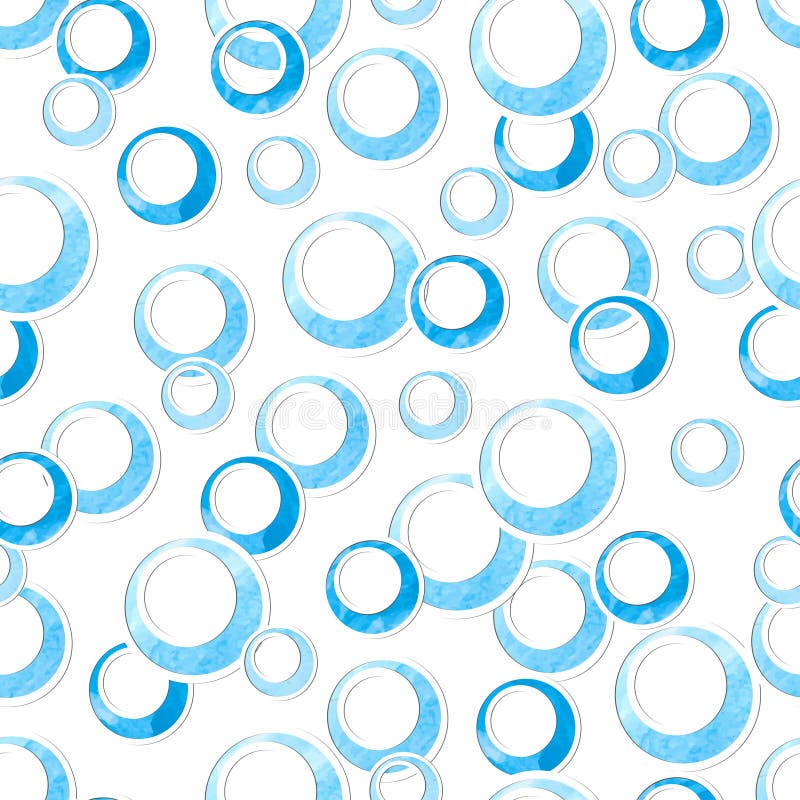 Seamless Blue Circles Pattern. Stock Vector - Illustration of ...