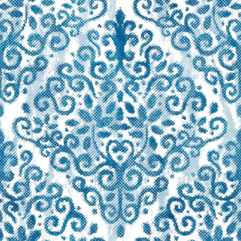 Seamless blue ink pen crosshatch blueprint pattern vector illustration