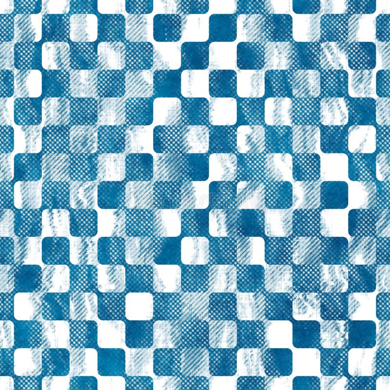 Seamless blue ink pen crosshatch blueprint pattern vector illustration
