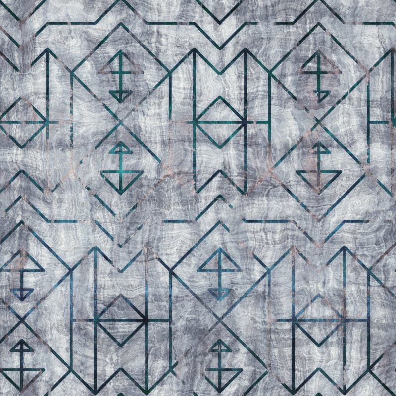 Seamless blue texture grungy repeat pattern swatch stock illustration