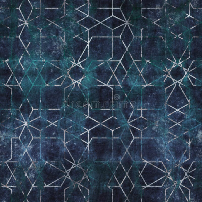 Seamless blue texture grungy repeat pattern swatch vector illustration