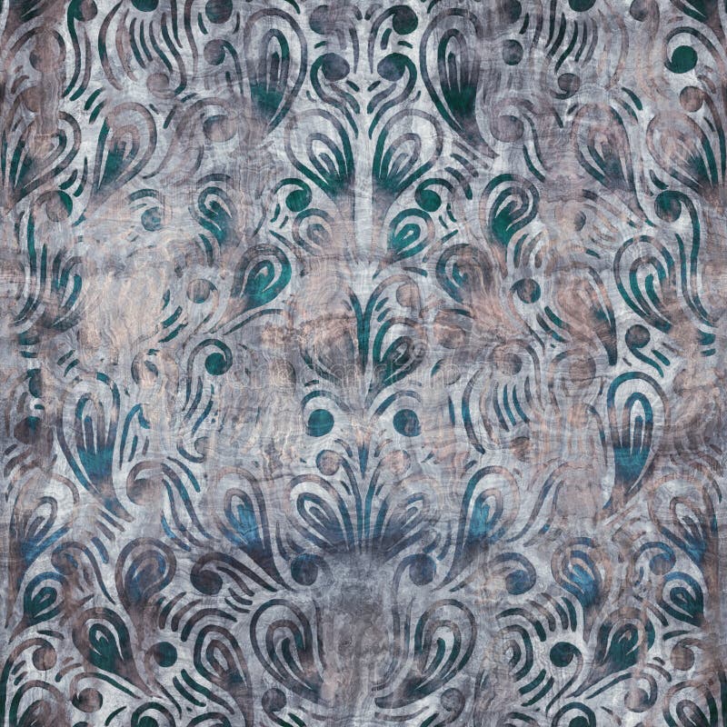 Seamless blue texture grungy repeat pattern swatch vector illustration