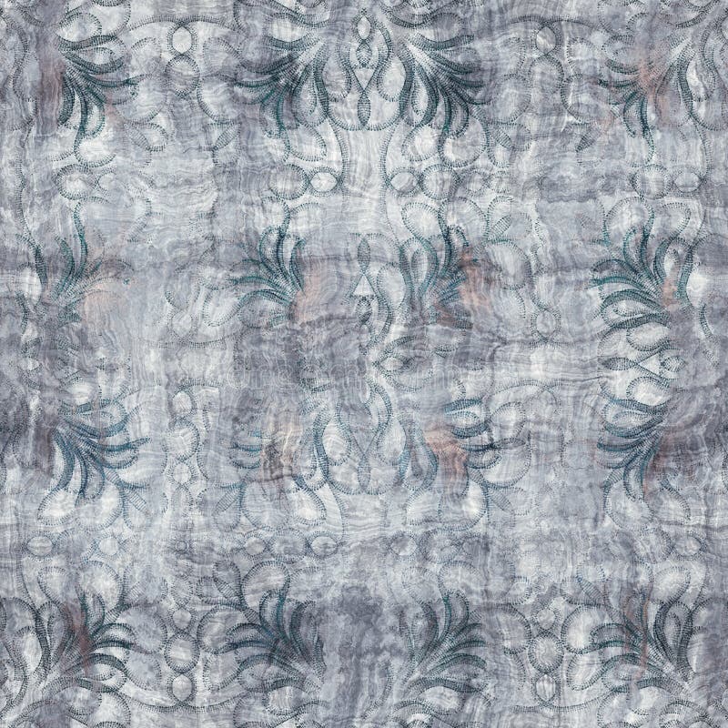 Seamless blue texture grungy repeat pattern swatch vector illustration