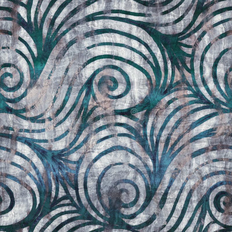 Seamless blue texture grungy repeat pattern swatch stock illustration