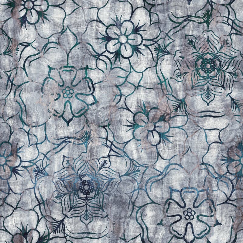 Seamless blue texture grungy repeat pattern swatch royalty free illustration