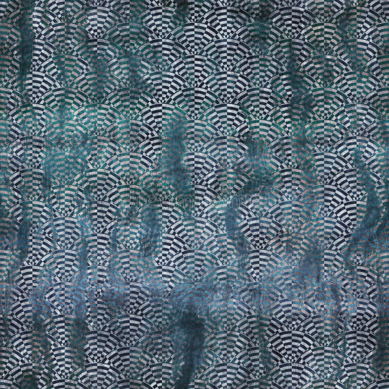 Seamless blue texture grungy repeat pattern swatch stock illustration