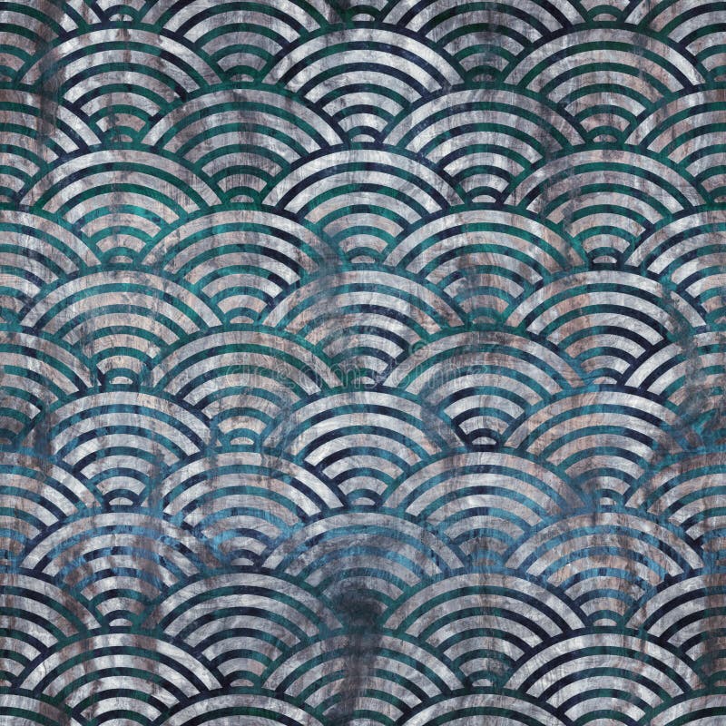 Seamless blue texture grungy repeat pattern swatch stock illustration