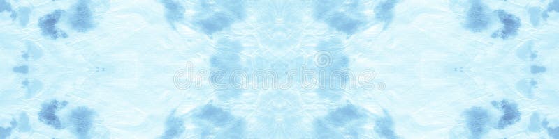 Seamless Blue Tie Dye Texture. Ethnic Watercolour Seamless Pattern. stock images