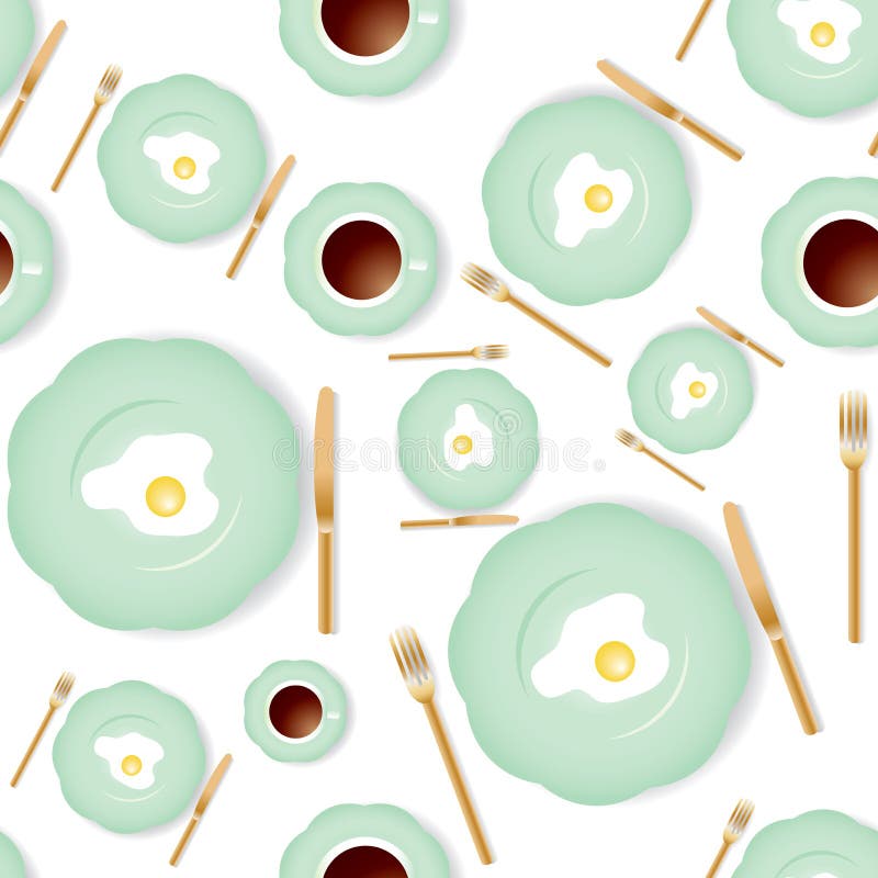 Seamless breakfast pattern