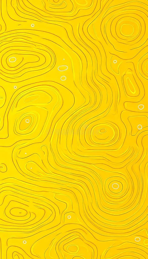 Seamless Buttercup Yellow 3D Wave Texture Pattern Background. Monochromatic Abstract Background. vector illustration