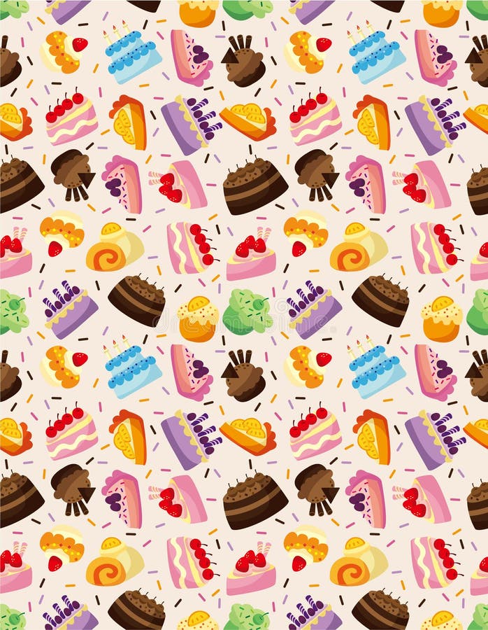 Seamless cake pattern