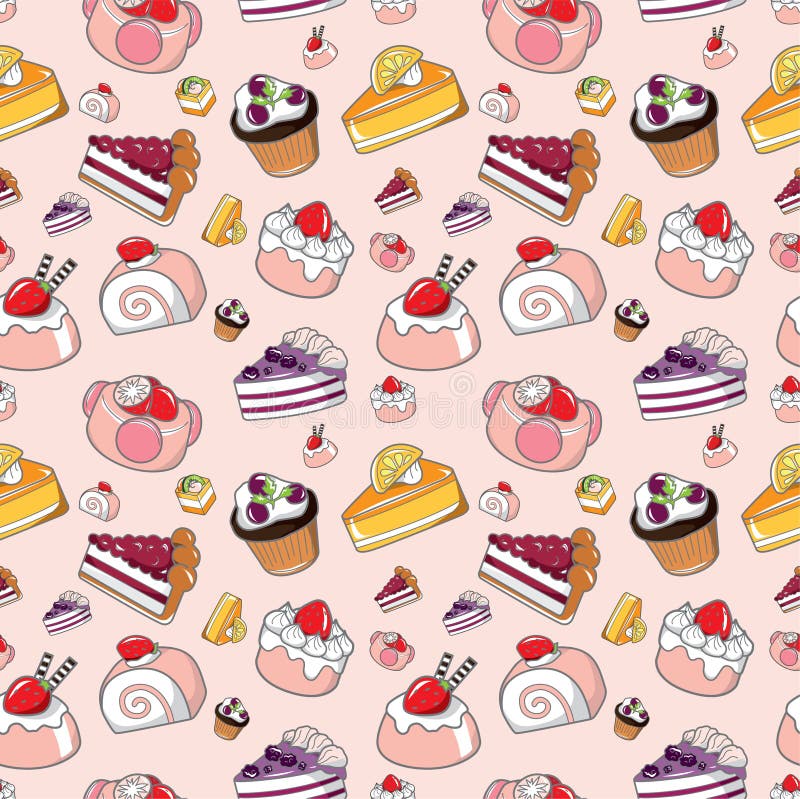 Seamless cake pattern