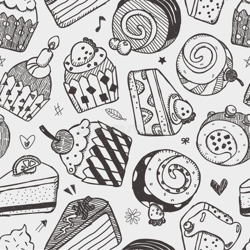 Seamless cake pattern